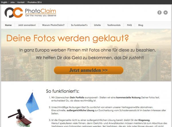 Photoclaim Website © Photoclaim